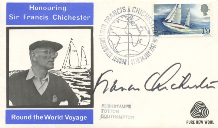 Sir Francis Chichester, Signed by Francis Chichester