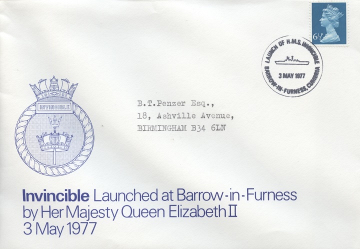 Invincible, Lauched at Barrow in Furness