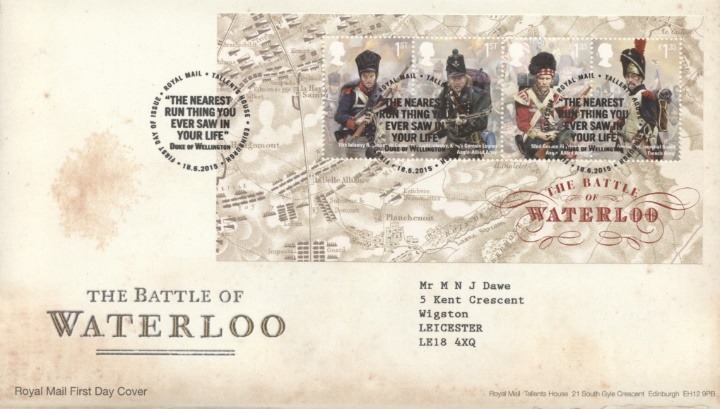 Battle of Waterloo: Miniature Sheet, Battle of Waterloo