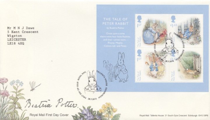 Beatrix Potter: Miniature Sheet, Wild Flowers