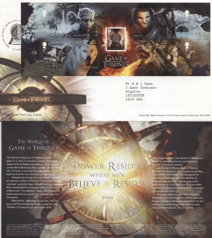 Game of Thrones: Miniature Sheet, Game of Thrones Main Title