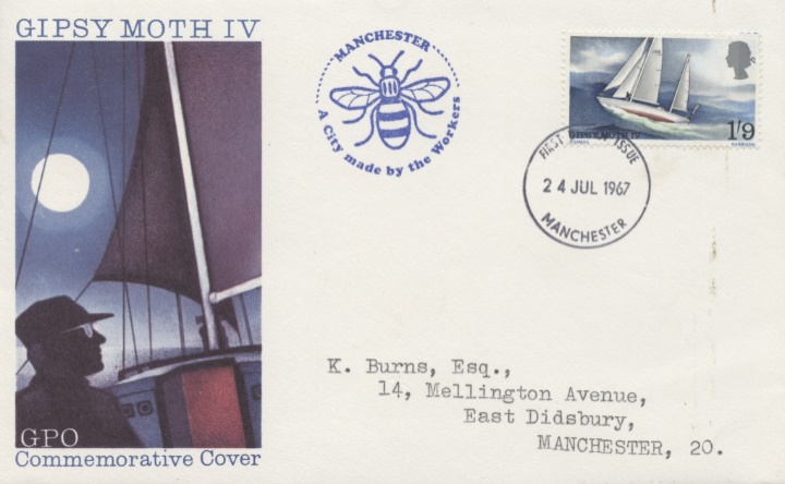 Sir Francis Chichester, Manchester Bee Cachet