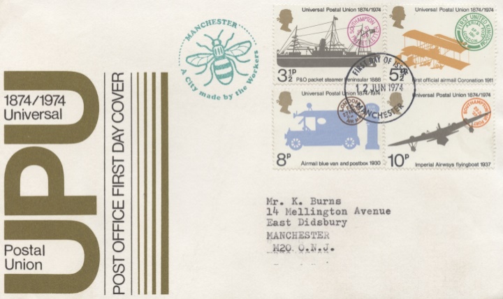 Universal Postal Union, Manchester Bee Cachet