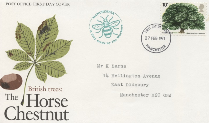 British Trees - The Horse Chestnut, Manchester Bee Cachet