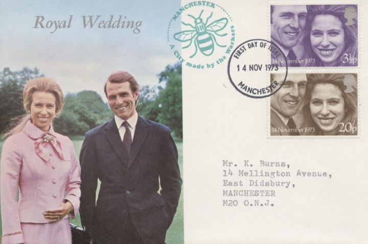 Royal Wedding 1973, Manchester Bee Cachet