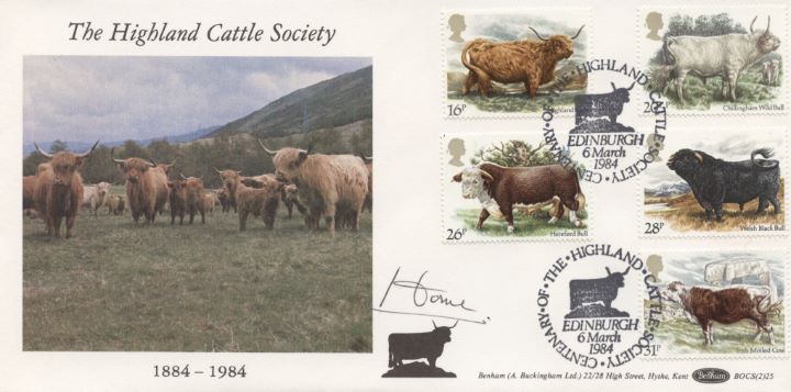 British Cattle, Alec Douglas Home Signed