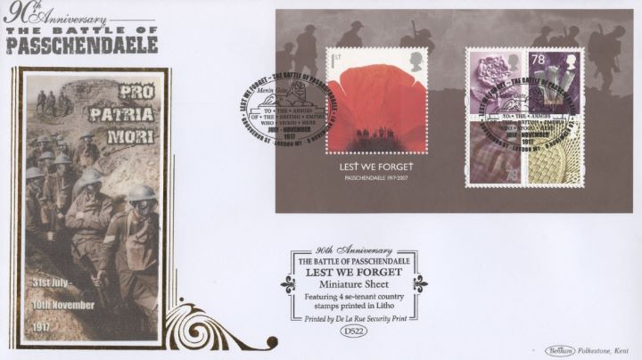 Lest We Forget 2007: Miniature Sheet, Passchendaele