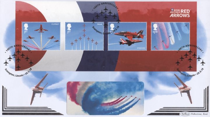 RAF Centenary: Miniature Sheet, Red Arrows