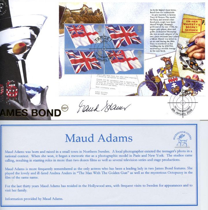 PSB: James Bond - Pane 4, Signed by Maud Adams