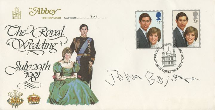 Royal Wedding 1981, Signed by Sir John Betjamin