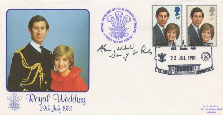 Royal Wedding 1981, Signed by the Dean of St.Paul's Cathedral