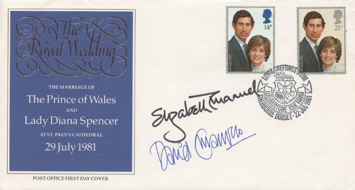 Royal Wedding 1981, Signed by Royal Dress Makers