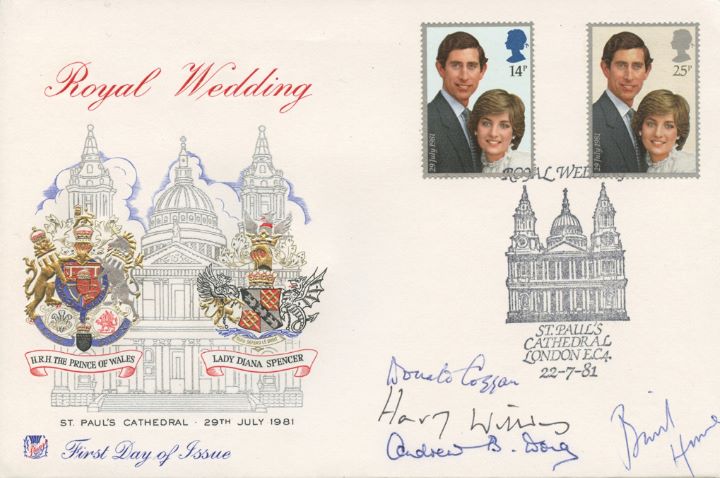 Royal Wedding 1981, Signed by Emminent Religious Persons