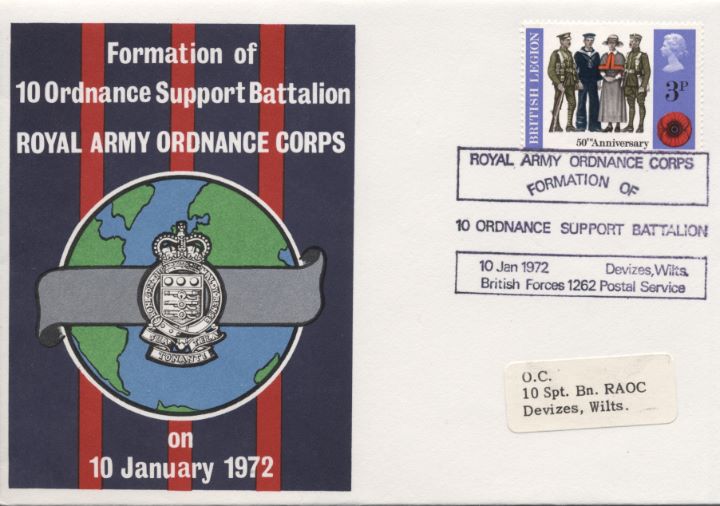 Formation of 10 Ordnance Support Battalion, Royal Army Ordnance Corps