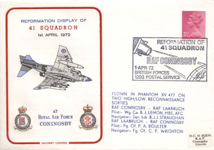 Reformation Display of 41 Squadron, RAF Coningsby