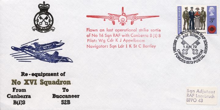 Re-equipment of No XVI Squadron, From Canberra to Buccaneer