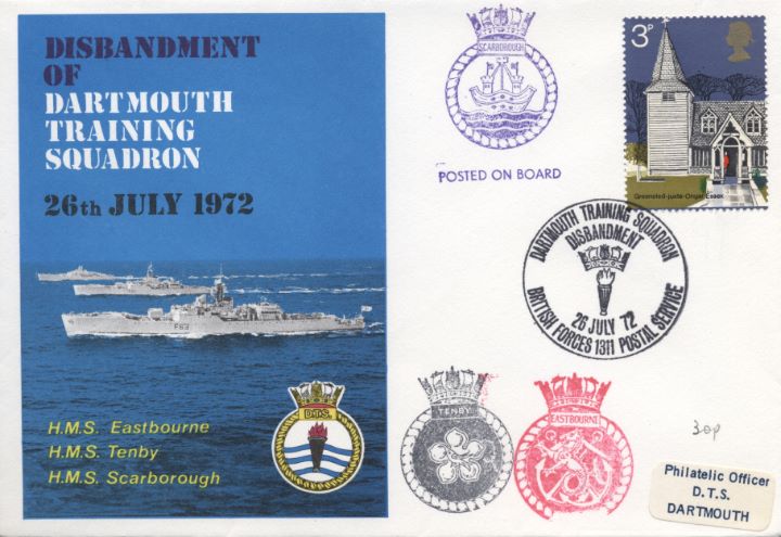 Disbandment of Dartmouth Training Squadron, HMS Eastbourne, Tenby & Scarborough