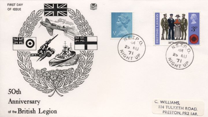 General Anniversaries 1971, 50th Anniversary British Legion