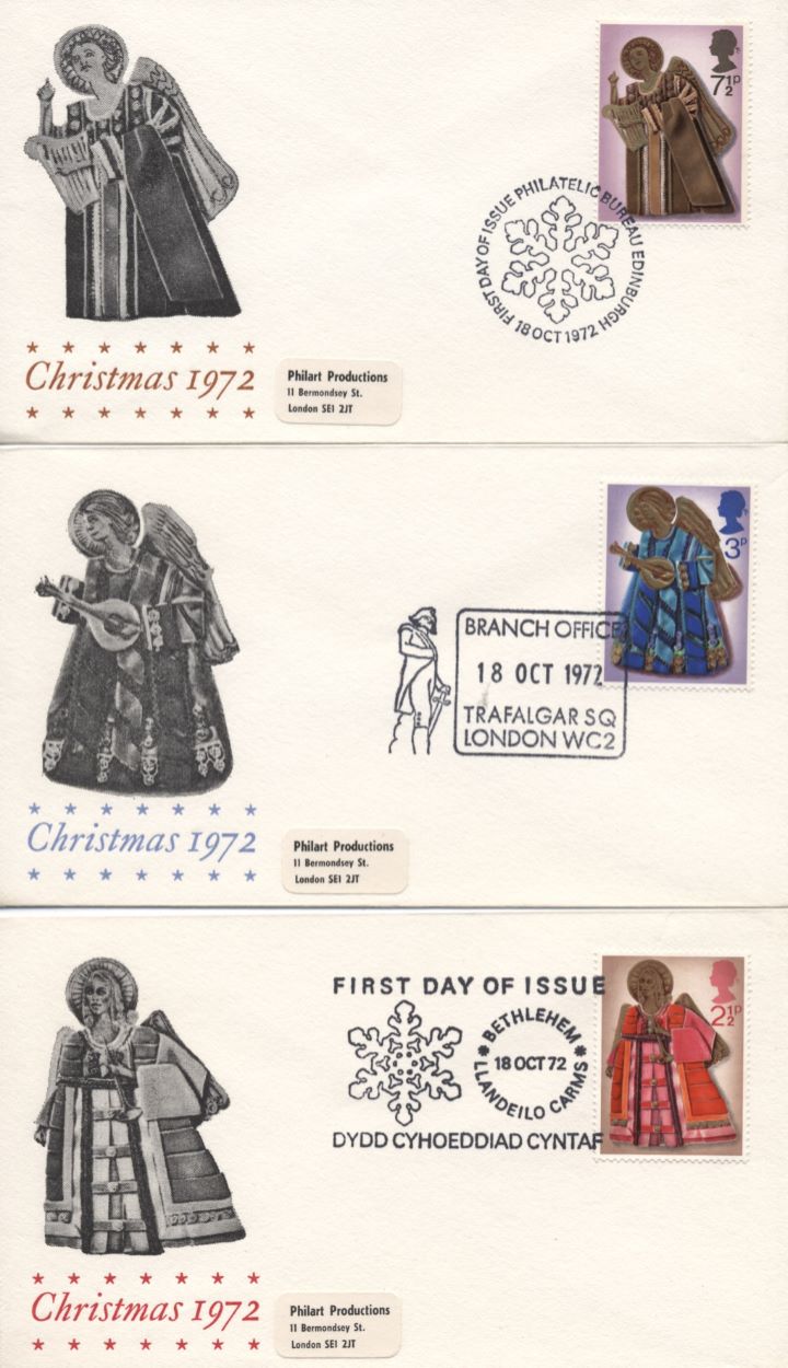 Christmas 1972, Set of 3 Covers