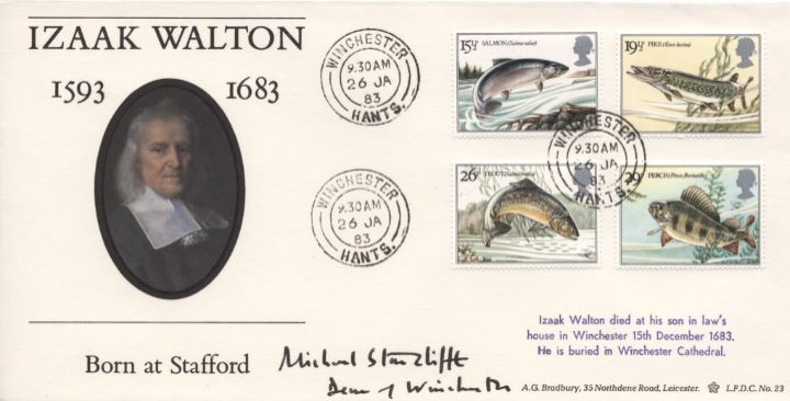 Freshwater Fish, Izaak Walton CDS postmarks