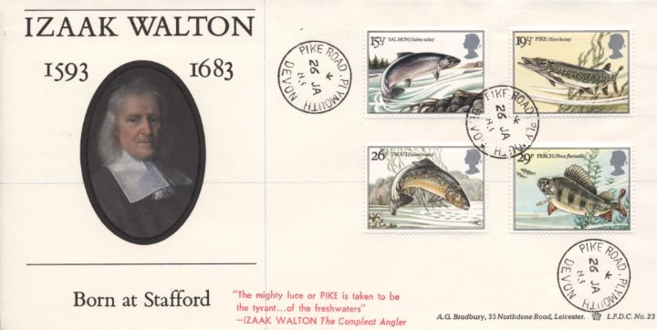 Freshwater Fish, Izaak Walton CDS postmarks