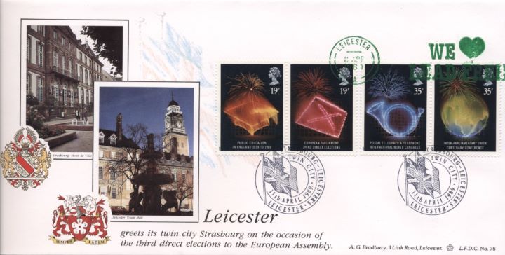 Anniversaries, Leicester/Strasbourg Twin Cities