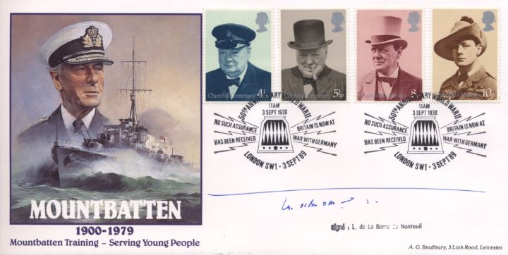 Mountbatten, With Churchill Stamps