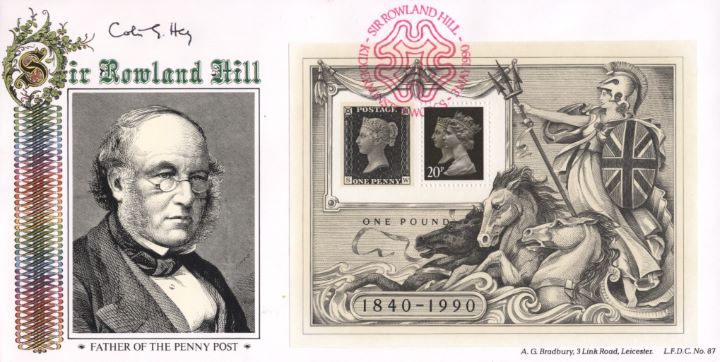 Penny Black: Miniature Sheet, Rowland Hill