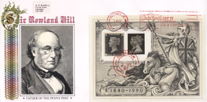 Penny Black: Miniature Sheet, Rowland Hill