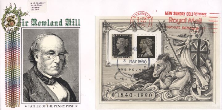 Penny Black: Miniature Sheet, Rowland Hill