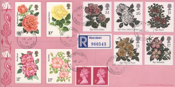 Roses 1991, Roses on Stamps