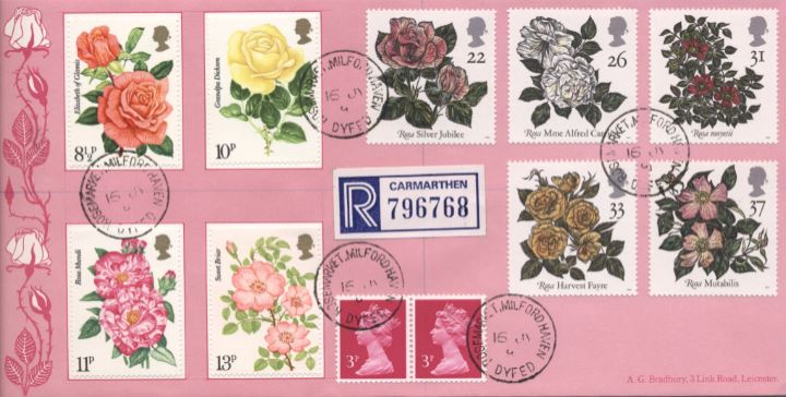 Roses 1991, Roses on Stamps