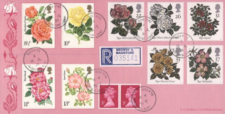 Roses 1991, Roses on Stamps