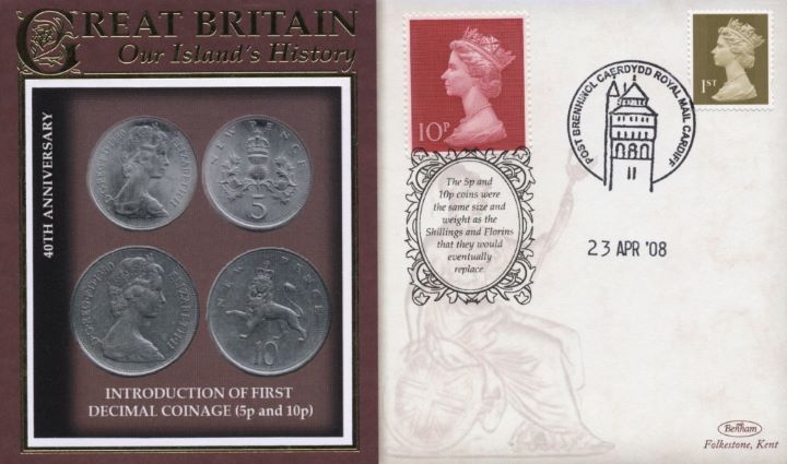 Introduction of First Decimal Coinage, 5p & 10p Coins