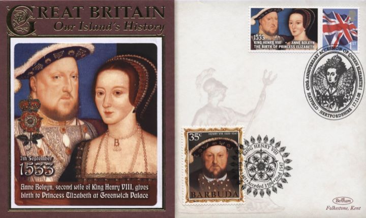 450th Anniversary of Accession Elizabeth I, Anne Boleyn & Henry VIII