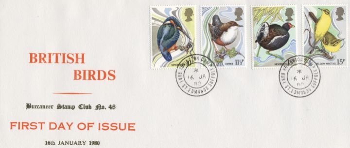 British Birds 1980, Buccaneer Stamp Club