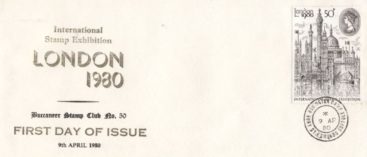 London 1980: 50p Stamp, Buccaneer Stamp Club