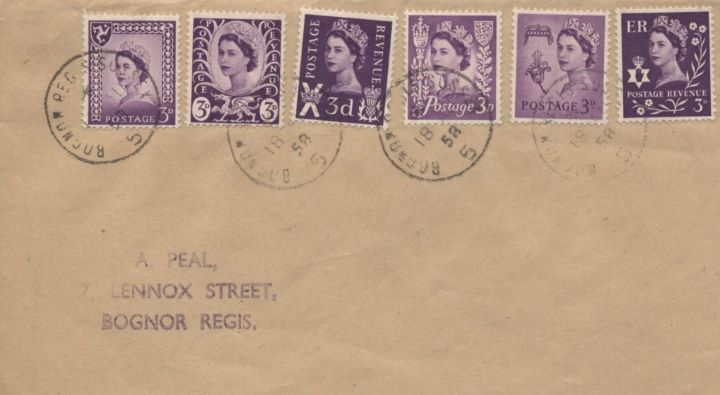 Regionals 1958 Set (3d), All six values on one cover