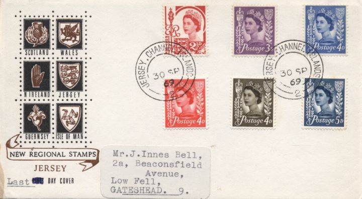 Jersey Regional Stamps, Last Day Cover