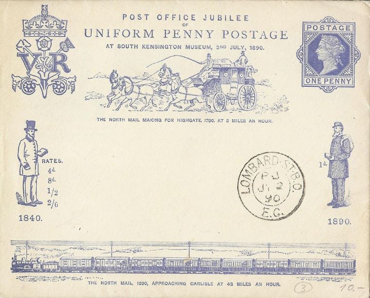 Penny Postage Jubilee, Official Envelope