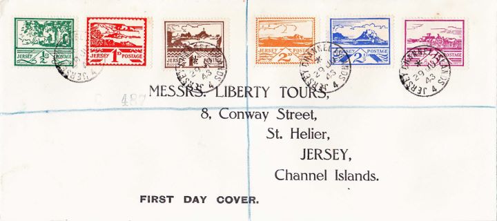 Jersey 2 1/2d & 3d (Views), Set of Six Stamps