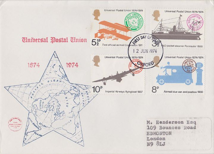 Universal Postal Union, Map of World