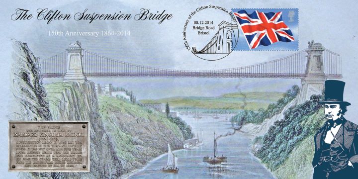 Clifton Suspension Bridge, 150th Anniversary | First Day Cover / BFDC