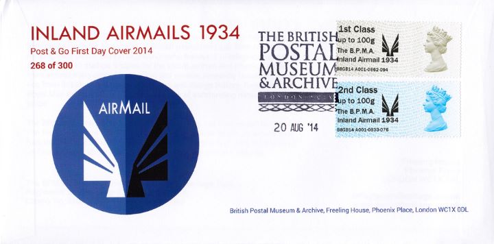 BPMA Inland Airmail, Inland Airmails 1934