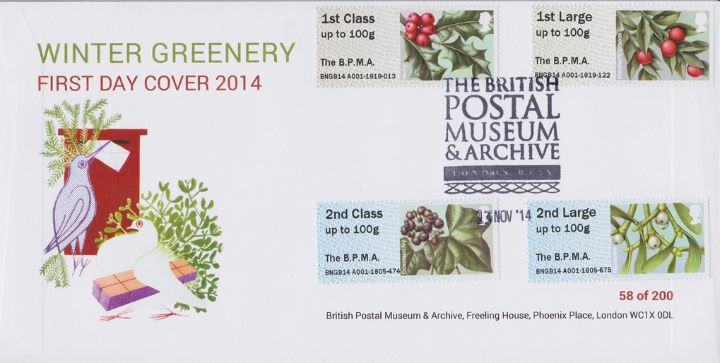 Winter Greenery BPMA overprint (set), Festive Birds