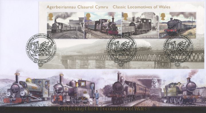 Classic Locomotives: Series No.4: Miniature Sheet, Classic Locos of Wales