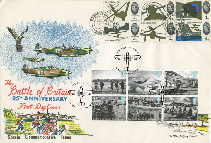 Battle of Britain: Miniature Sheet, 25th Anniversary Cover - Double Dated No.1