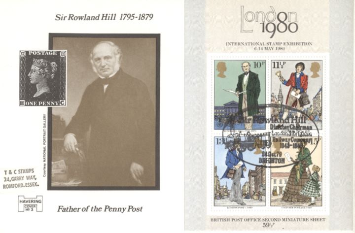 Rowland Hill: Miniature Sheet, Father of the Penny Post