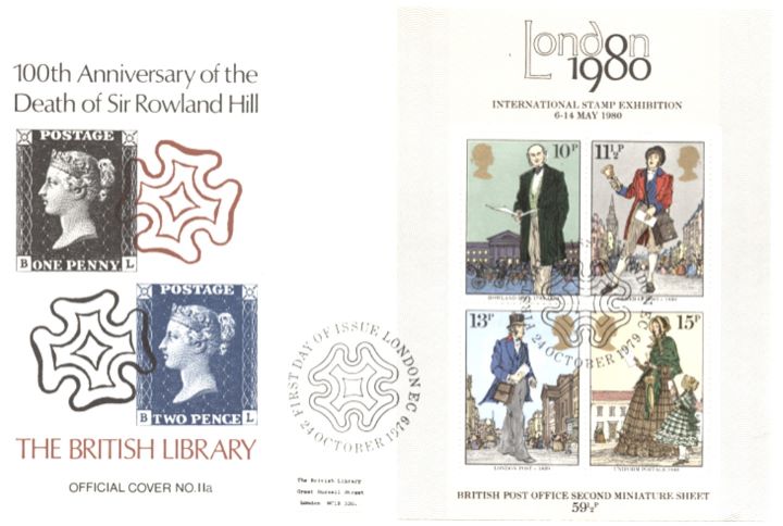 Rowland Hill: Miniature Sheet, Penny Black