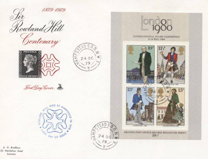 Rowland Hill: Miniature Sheet, Penny Black